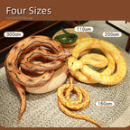 Long Python Snake Plush Toy Soft Stuffed Animal Pillow