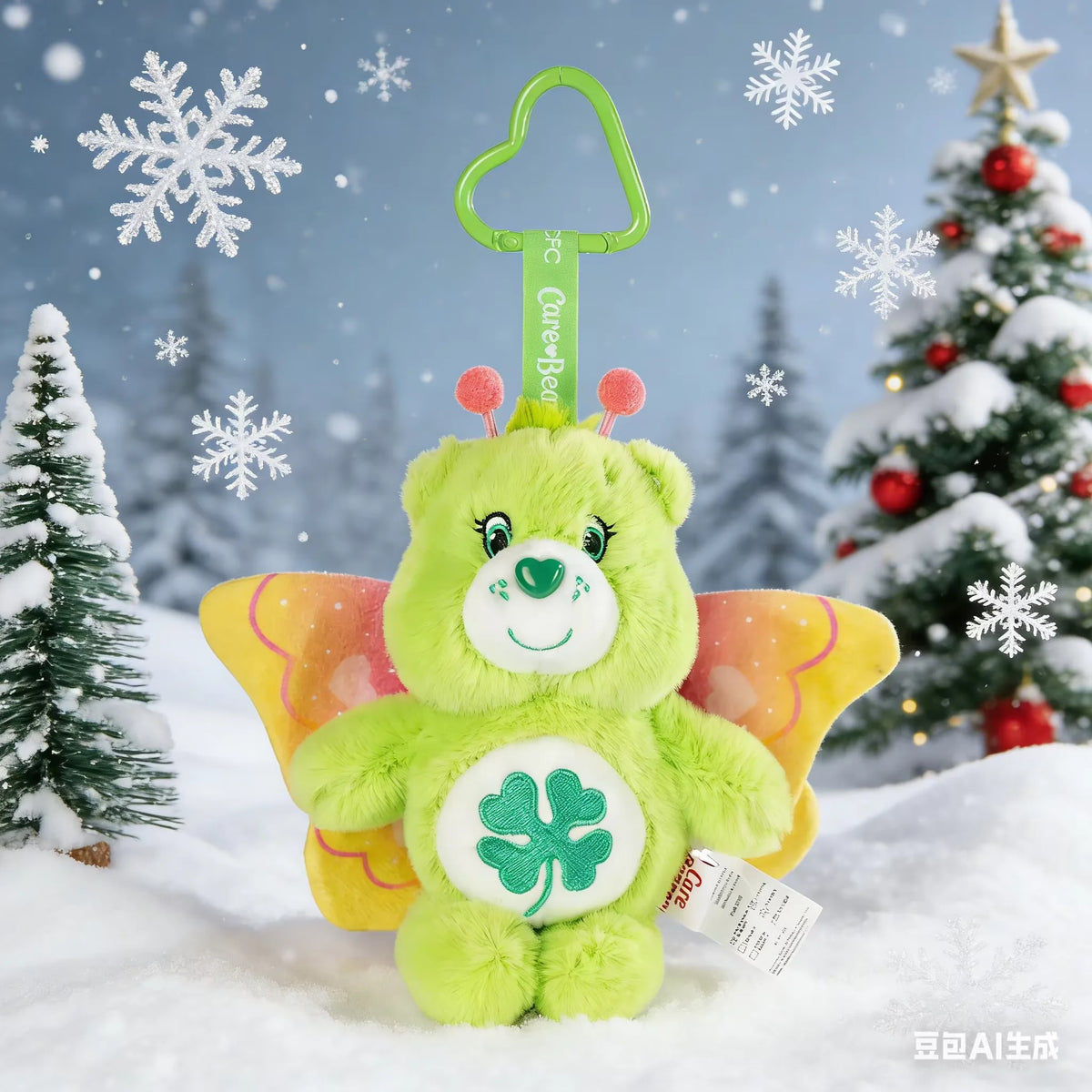 Care Bears Rabbit Hat Plush Keychain Rainbow Bear Bag Charm Gift