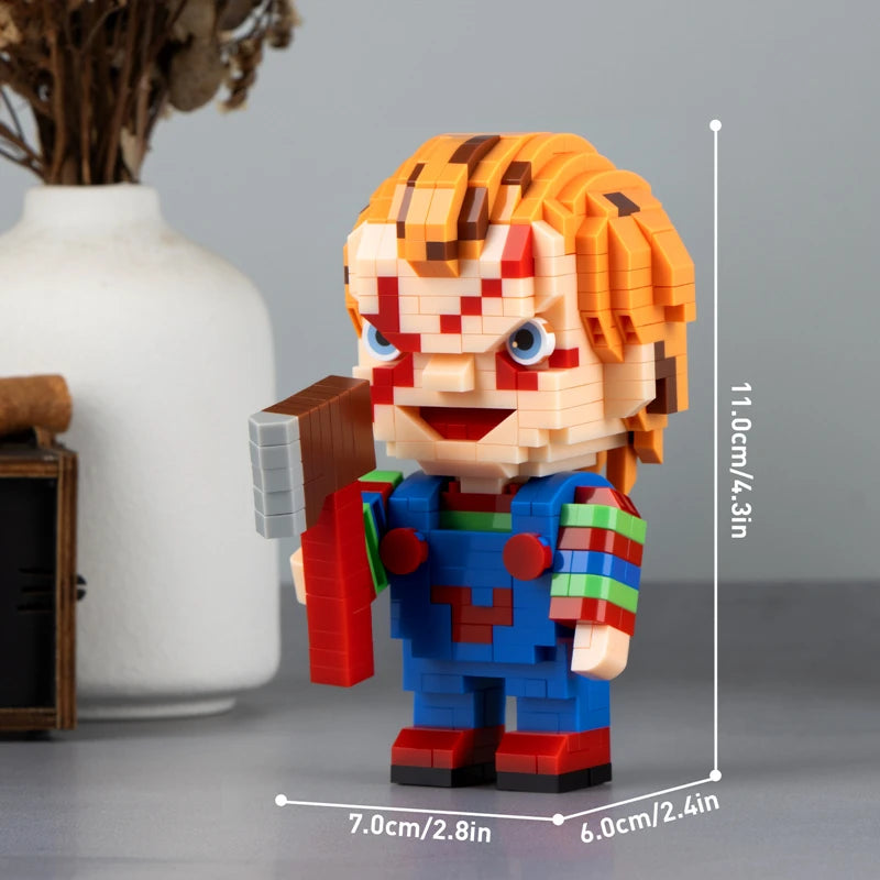 “Halloween themed  Halloween building blocks: Handmade death, clowns and horror scenes – creative holiday joy for children!”