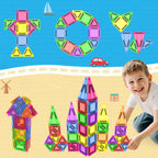 Mini Magnetic Tiles Travel Building Set with Metal Storage Box