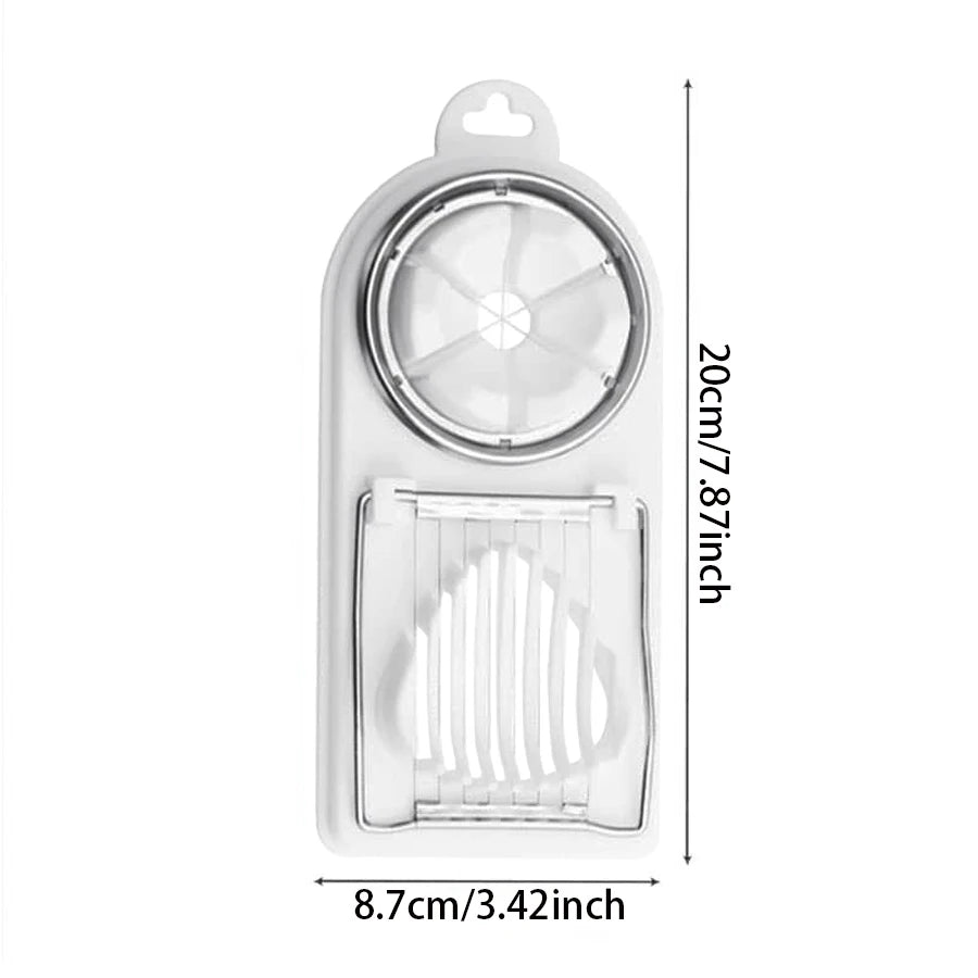 2-in-1 Stainless Steel Egg Cutter – Multi Function Egg Slicer