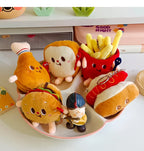 Fast Food Plush Keychain Set Burger & Fries Bag Charms