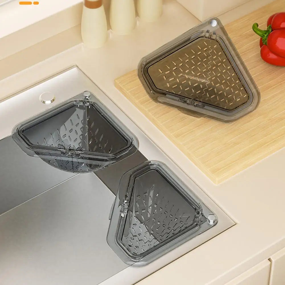 Magnetic Triangle Sink Strainer Basket – Kitchen Food Waste Filter