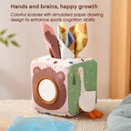 Montessori Cloth Tissue Box Sensory Activity Toy for Babies