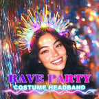 1-10PCS LED Light Up Headband Glowing Crown Hairband Flashing Headdress Luminous Cosplay Party Headwear for Nightclub and Events