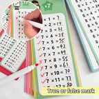 Montessori 0–12 Multiplication Times Table Self-Check Learning Cards