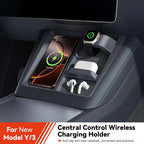 Wireless Charging Protective Frame for Mobile Phones Headphones Watches Non-Slip Limiter Compatible with Model 3/Y Highland Juni