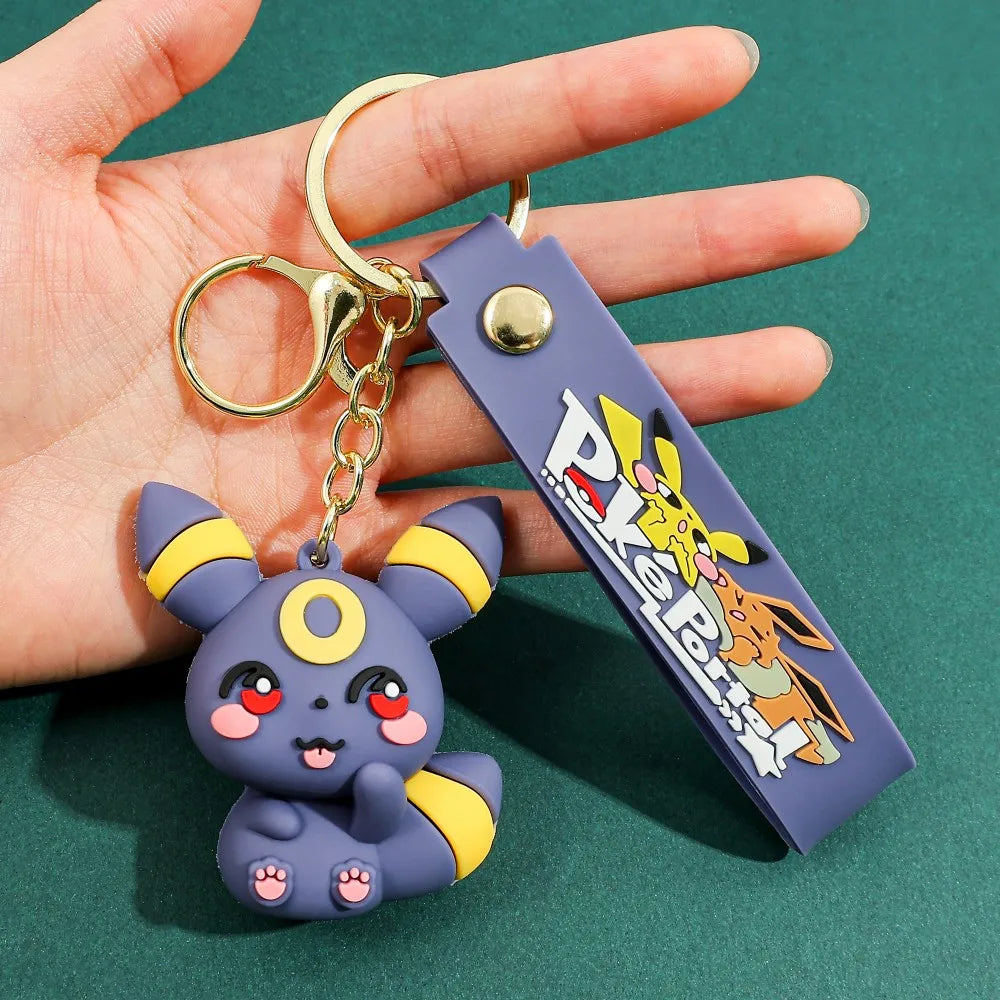 Eevee Plush Keychain Eeveelutions Bag Charm for Pokemon Fans