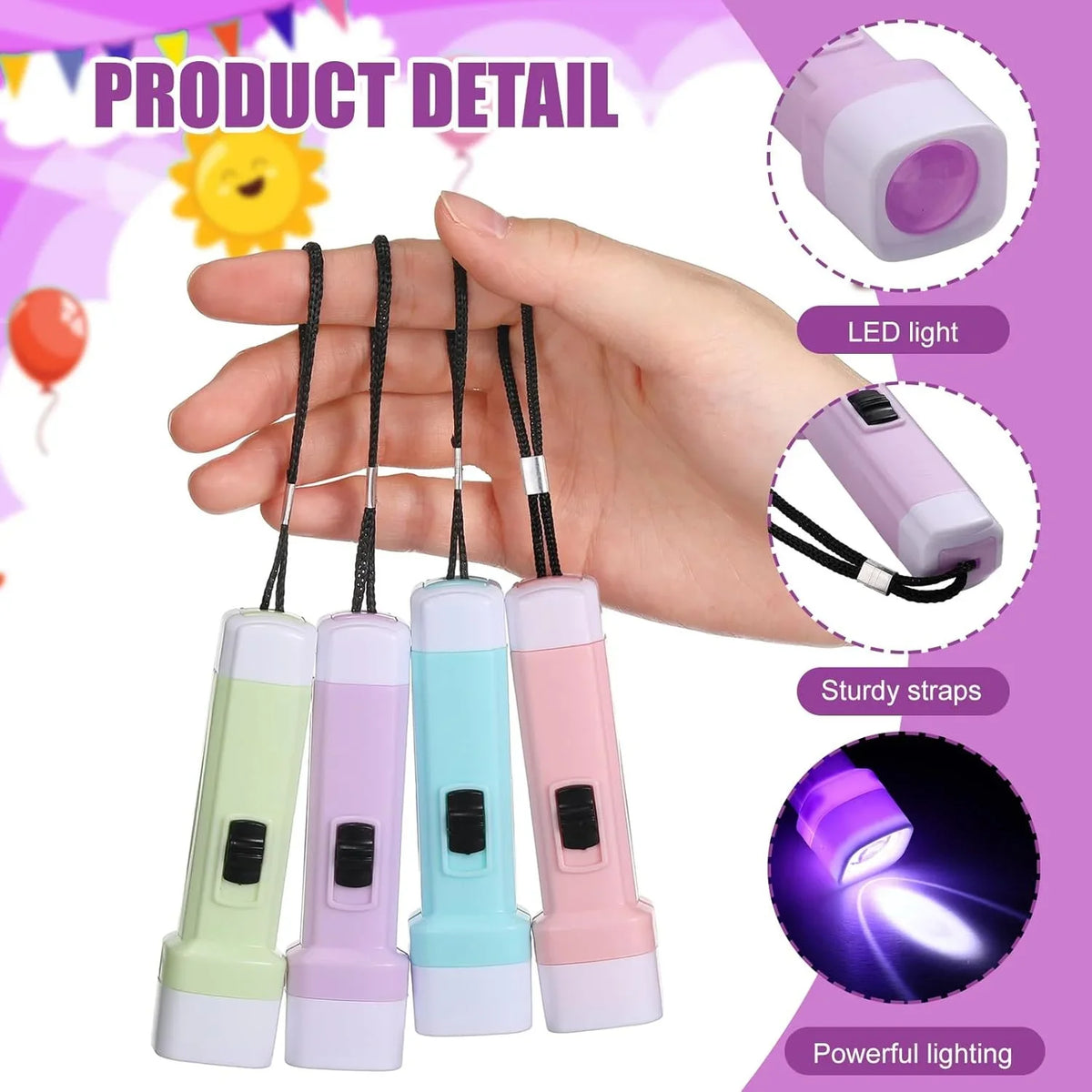 5-100 Pcs Mini LED Flashlights Toy for Kids Birthday Party Favors Halloween Christmas Carnival Wedding Guest Gifts Decor