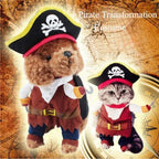 Pet Pirate Transformation Dog Clothes Set Pirate Transformation Teddy Dog Clothes Halloween Costumes