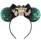 Sequin Mouse Ears Bow Headband for Women & Girls
