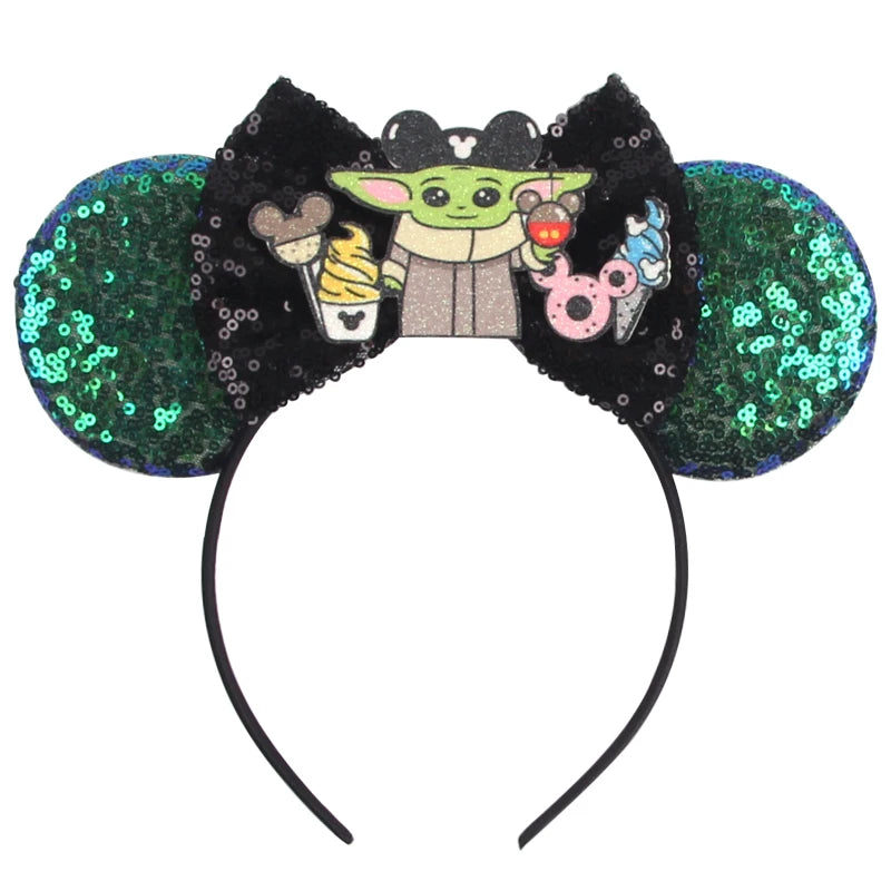 Sequin Mouse Ears Bow Headband for Women & Girls