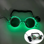 1 pcs Punk Glasses Men Women Costumes Sunglasses Luminous Led Sunglasses Boys Girls Eyewear Halloween Christmas Decor Sunglasses