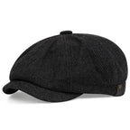 Retro Newsboy Octagonal Beret Cap for Classic Casual Style