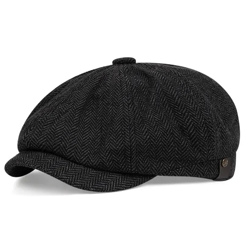Retro Newsboy Octagonal Beret Cap for Classic Casual Style