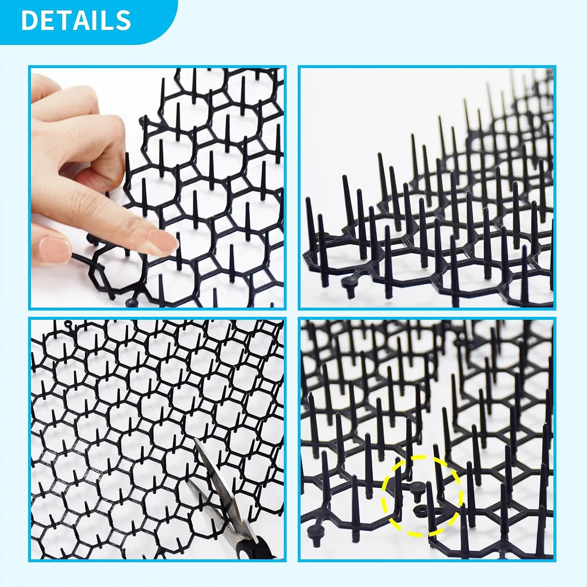 Indoor and Outdoor Cat Mat Protection Anti-cats Dog Animal Pest Control Garden Anti-Cat Spike for Home Use Repellent Net