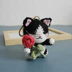 Exquisite Kitten Crochet Keychain Cute Cat Bag Charm