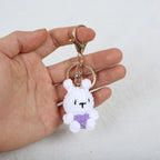 Mini Animal Crochet Keychain Cute Knitted Doll Keyring