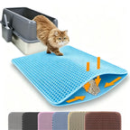 Cat Litter Mat Double Layer Pet Non Slip Big Pet Litter Box Filter MatWear Resistant Waterproof Anti-slip Cat Litter Mat