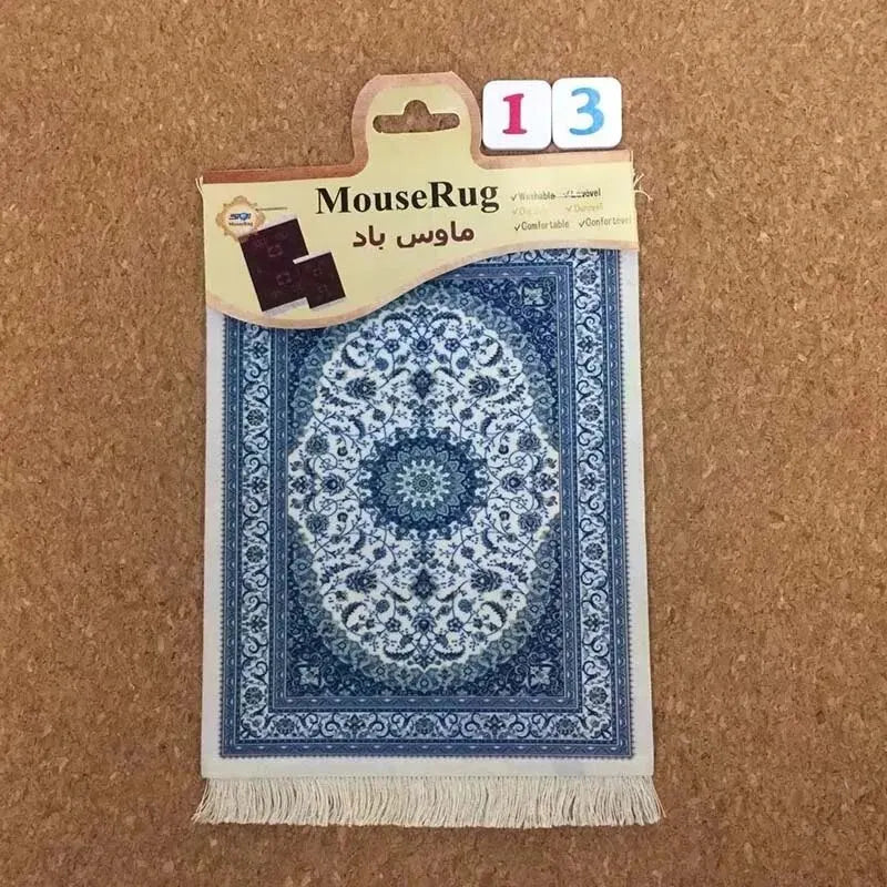 Mairuige Mini Persian Carpet Mouse Pad Desk Computer Notebook Mouse Mat Tea Coaster Pet Pad Multifunctional Anti-slip Desk Pad