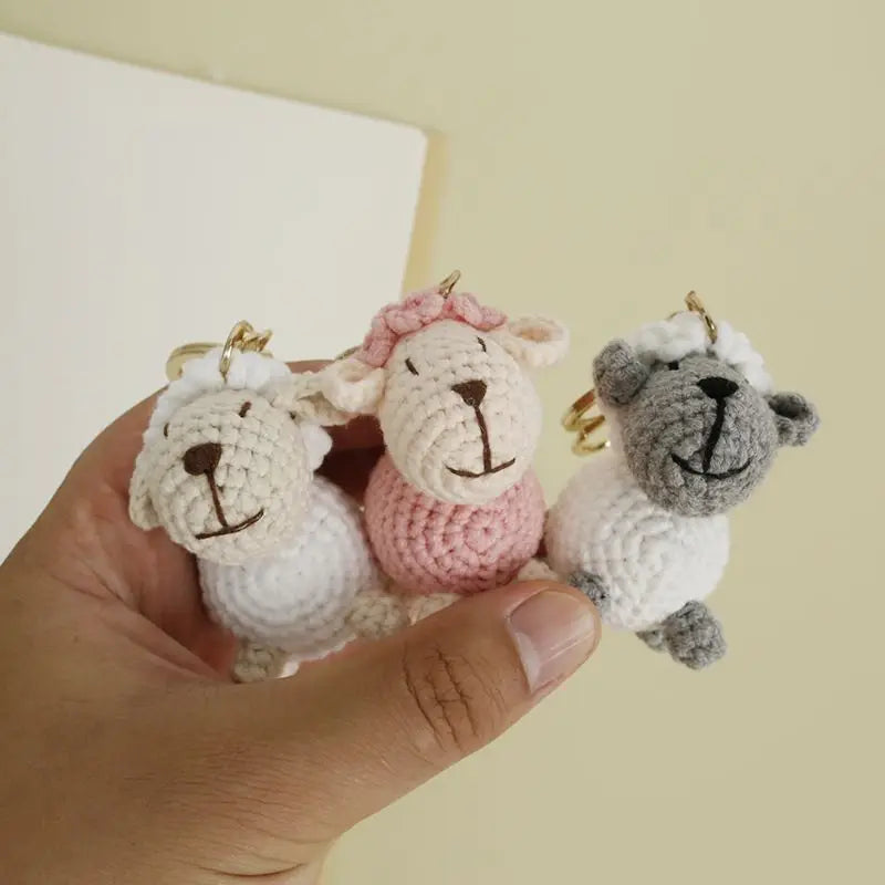 Funny Zebra Crochet Keychain Sheep Animal Bag Charm