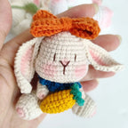 Cute Rabbit Crochet Keychain Handmade Bunny Bag Charm