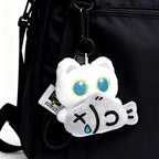 Cute Cartoon Black Cat Plush Keychain Kawaii Bag Charm