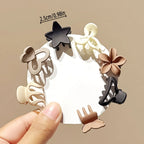 Beige Small Hair Clips Set for Women & Girls