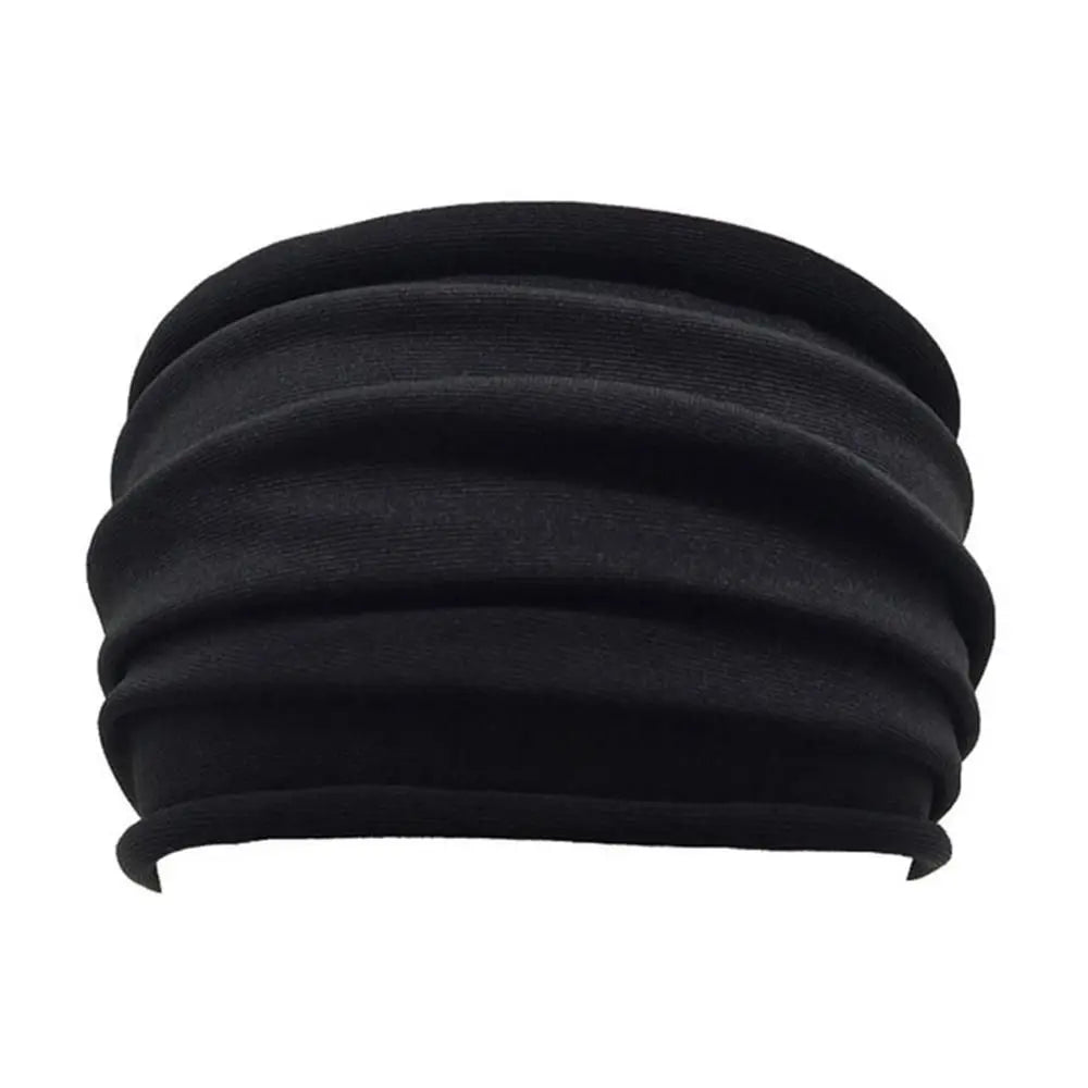 Boho Print Wide Knot Elastic Headband for Women