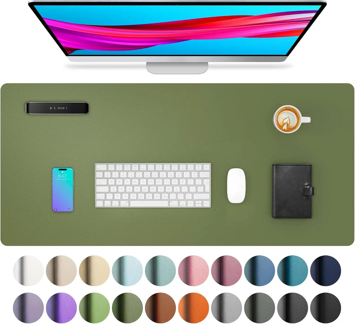 Mouse Pad Large Office Desk Mat ,Waterproof PU Leather Desktop Keyboard Desk Pad Gaming Mousepad Desk Writing Pad for home