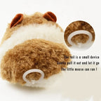 New Simulation Mechanical Mouse Toy Will Turn Around Run Away Plush Hamster Pet Kitten Safety Plush Mouse Interactive Toy Gift