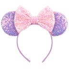 Cartoon Sequin Mouse Ears Headband with Bow