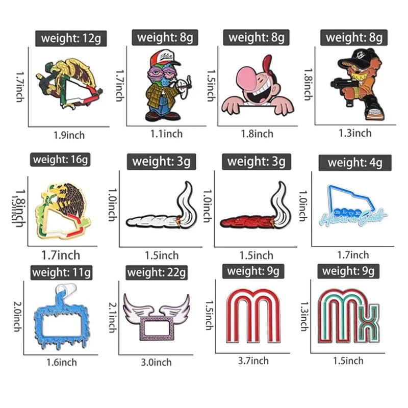 New Mexican Golf Hat Clip Marker Pins Eagle Pin Enamel Pins Baseball Cap Clip Metal Accessories Hat Pin Badge Party Jewelry Gift