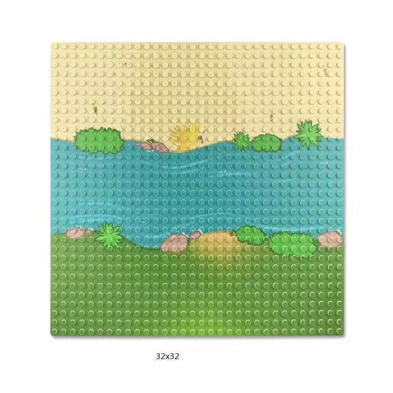 Classic Building Block Baseplate for Creative Construction Toy Sets