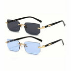 Rimless Rectangle UV400 Fashion Sunglasses for Men & Women