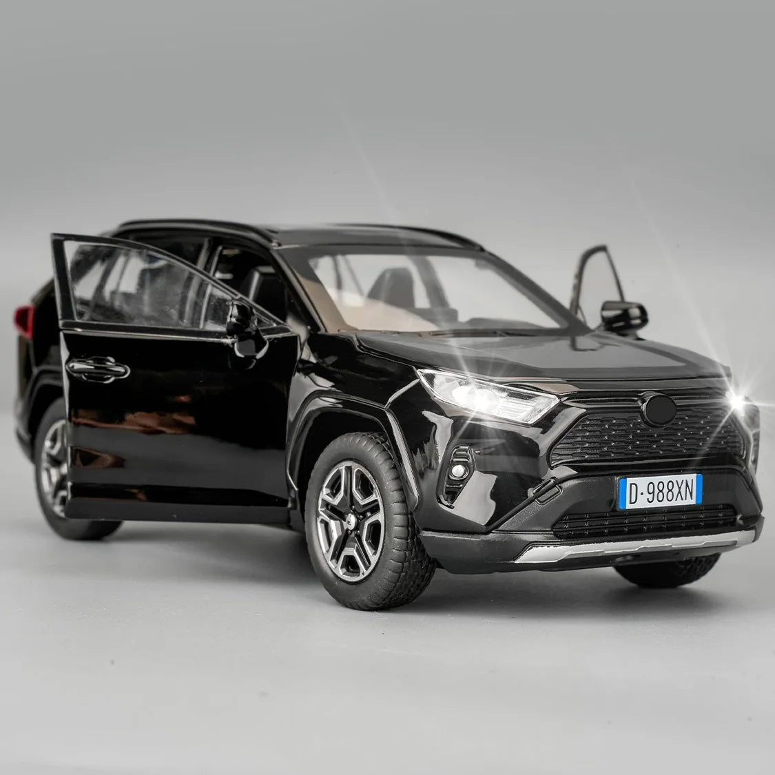 RAV4 Diecast Toy Car with Light & Sound – Alloy Model Vehicle Toy