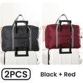 2 Pack Foldable Travel Duffel Bags for Carry-On & Weekender Travel