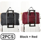 2 Pack Foldable Travel Duffel Bags for Carry-On & Weekender Travel