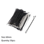 50pcs 50/60/70mm Hair Pin And Clips U Shape For Headpiece Women Girls Hairpins Accessories Bride Wedding Head Jewelry Decoration