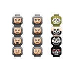 MOC City Halloween Expression Accessories Building Blocks Face Injured Head Terror Scene Ghost Skeleton Bricks Friends Toys Gift