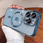 Magnetic Plating Camera Lens Protection Case For iPhone 17 16 15 14 13 12 11 18 Pro Max Case for Magsafe Wireless Charge Cover