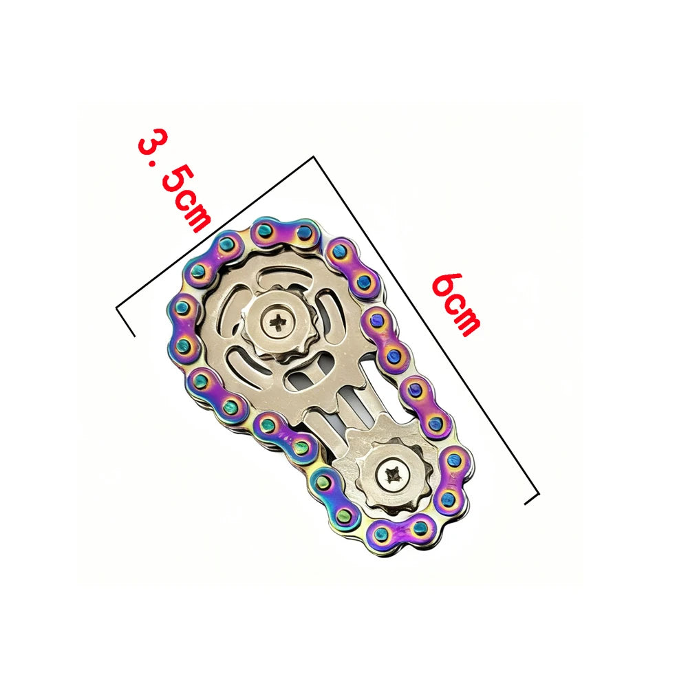 Metal Gear Bike Chain Fidget Spinner Flywheel Stress Relief Toy