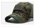 American Flag Camouflage Mesh Baseball Cap for Outdoor Adventures