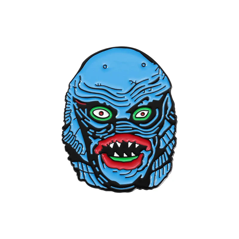 Halloween Horror Movie Collection Enamel Pin Thrilling Mask Film Figure Brooches Lapel Badge Punk Jewelry Gifts For Kids Friends