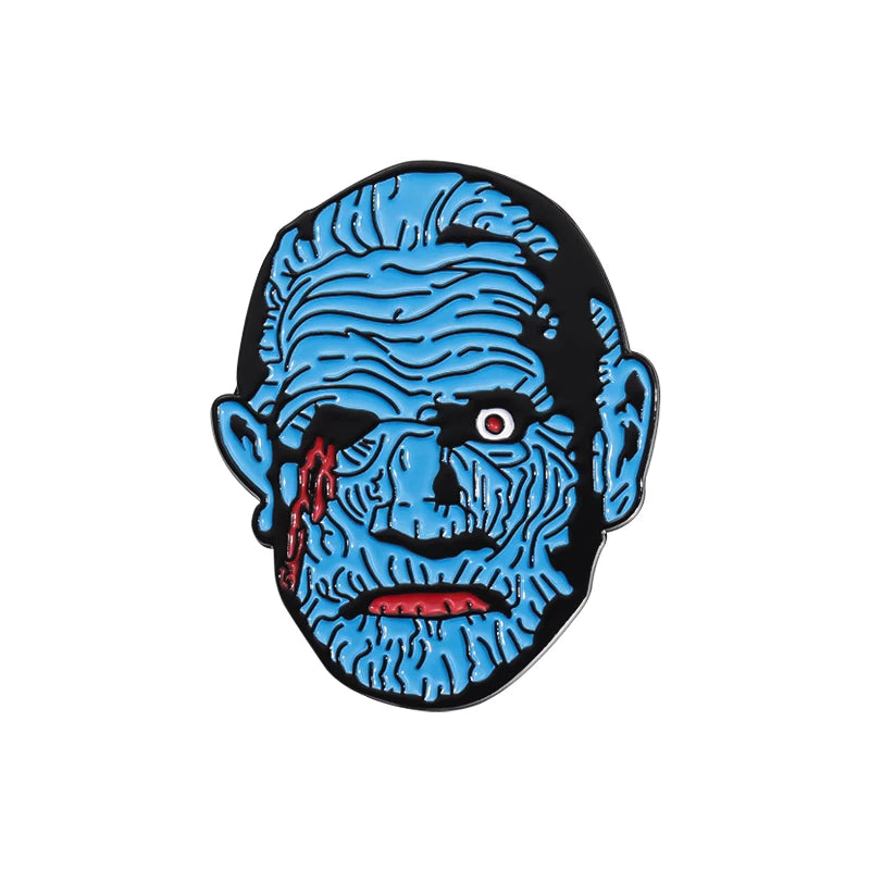 Halloween Horror Movie Collection Enamel Pin Thrilling Mask Film Figure Brooches Lapel Badge Punk Jewelry Gifts For Kids Friends