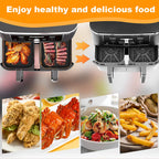 2Pcs Air Fryer Silicone Pot Air Fryer Liner Heat Resistant Air Fryer Silicone Basket Rectangle Baking Pan for Oven Microwave
