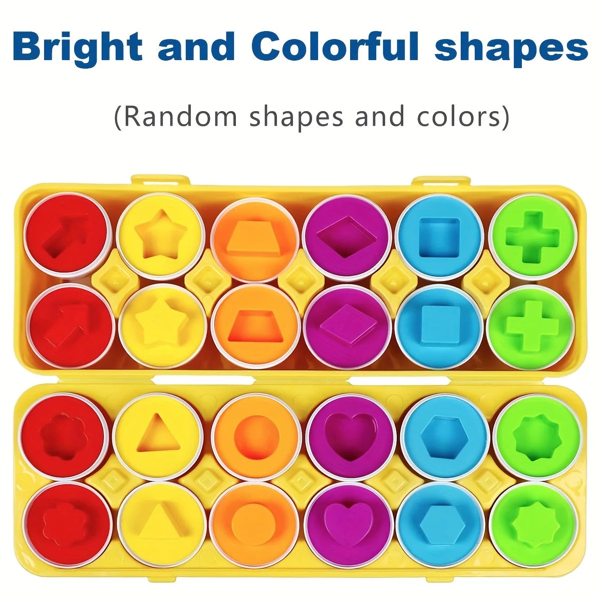 Color & Shape Matching Egg Toy Set – Montessori Learning Puzzle