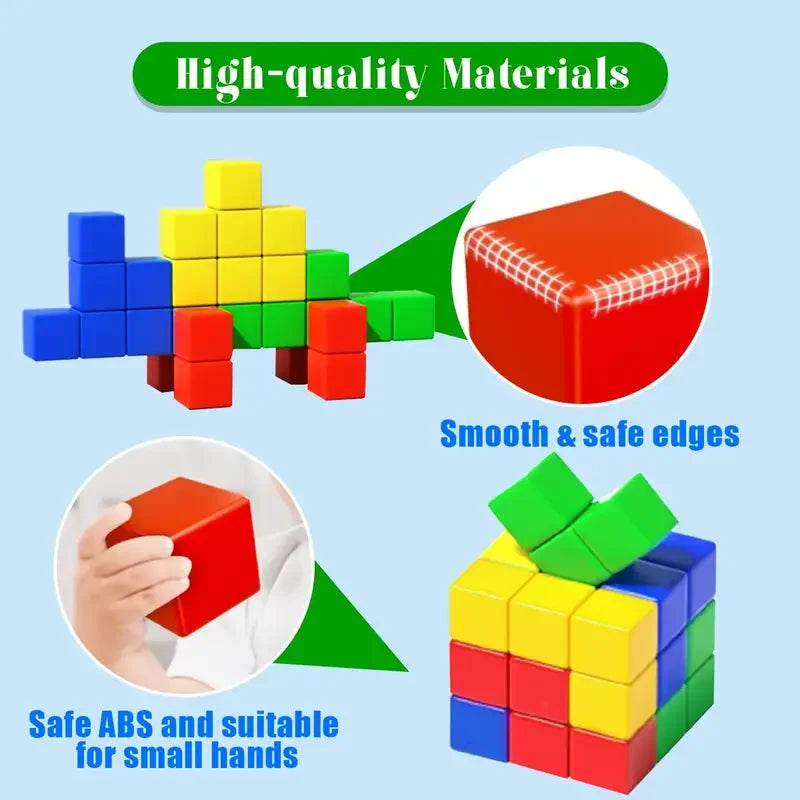 Magnetic Cubes Building Blocks STEM Learning Toy for Kids
