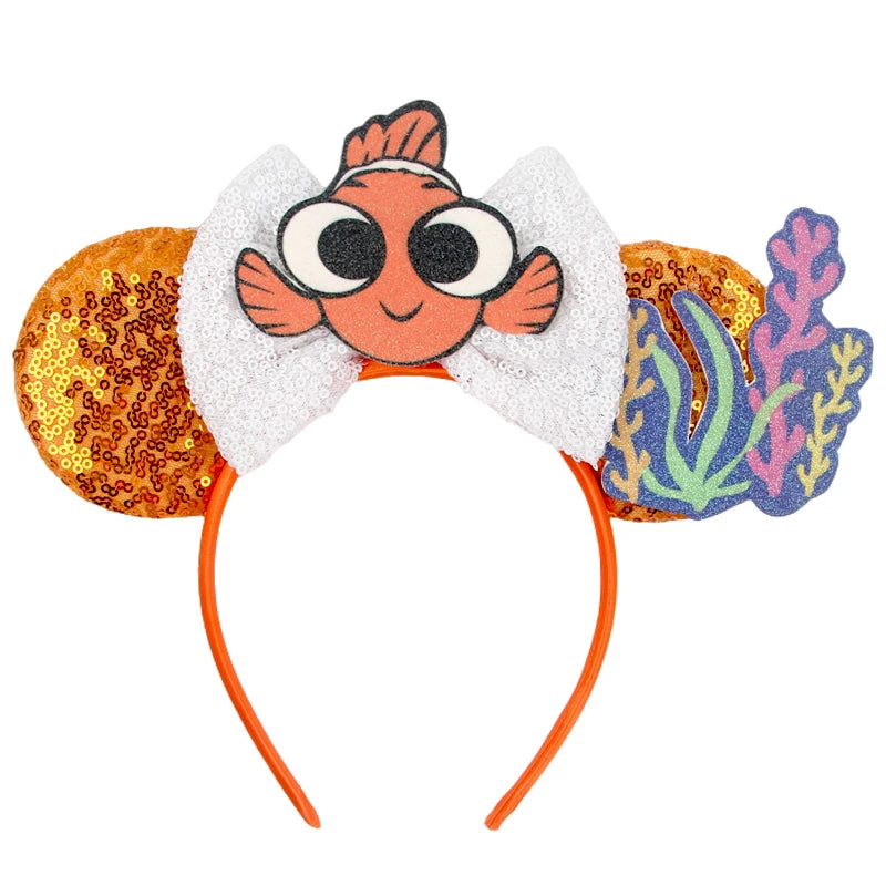 Sequin Mouse Ears Bow Headband for Women & Girls