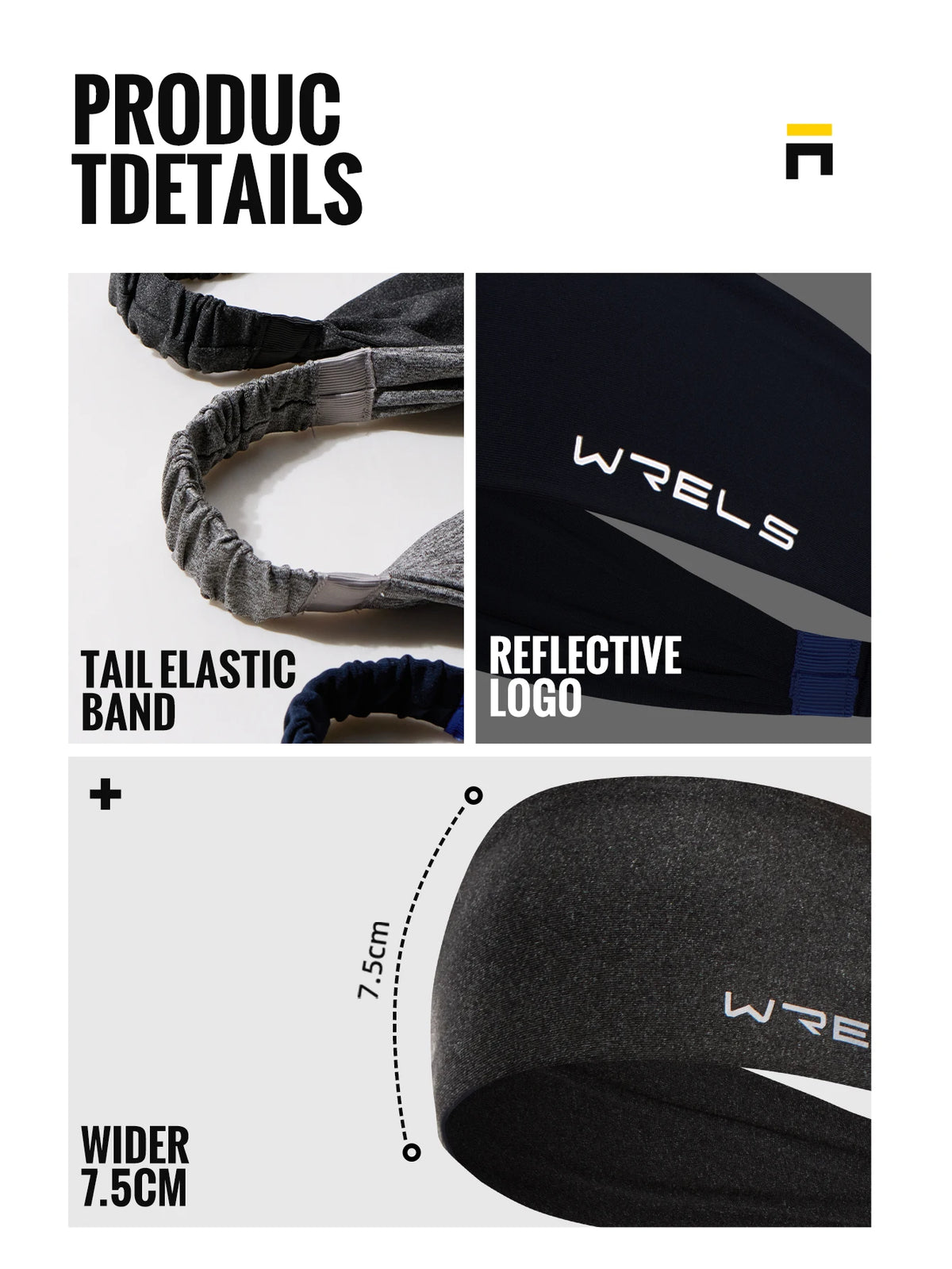 WRELS Moisture Wicking Sports Headband